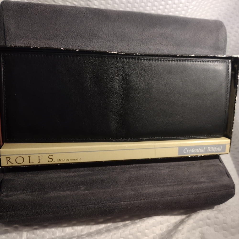 Vintage ROLFS Black Leather Wallet - Picture 4 of 10